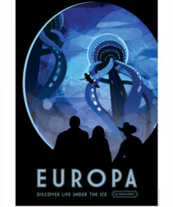 Retro Space Tourism Poster: Europa