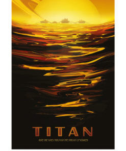 Retro Space Tourism Poster: Titan